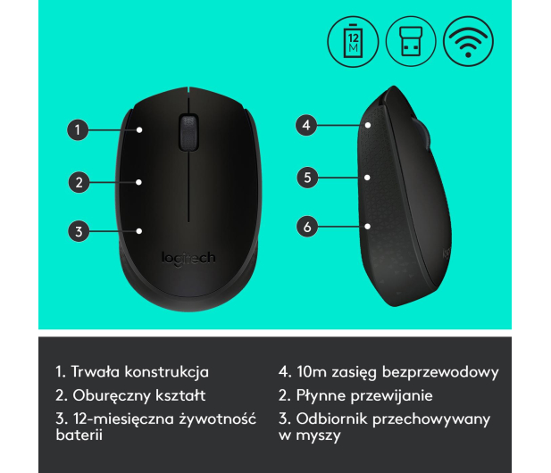 LOGITECH B170 Czarna 910-004798 - 337518 - zdjęcie 10